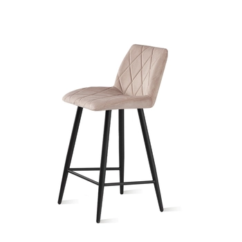 Стул полубарный ОМЕГА (CATALANA пыльная роза-черный)
